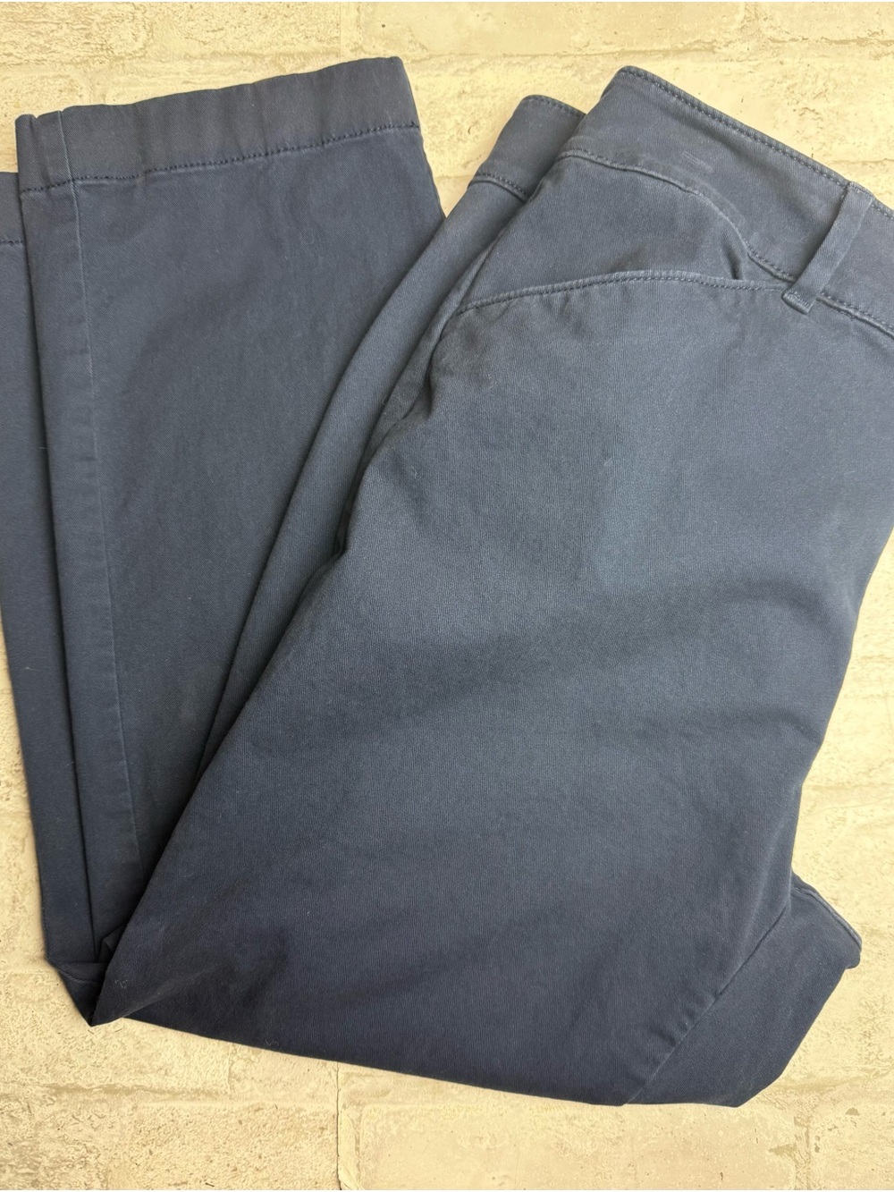 Ann Taylor Loft Outlet Original Crop Pants Womens Size 10P Navy Blue 😍